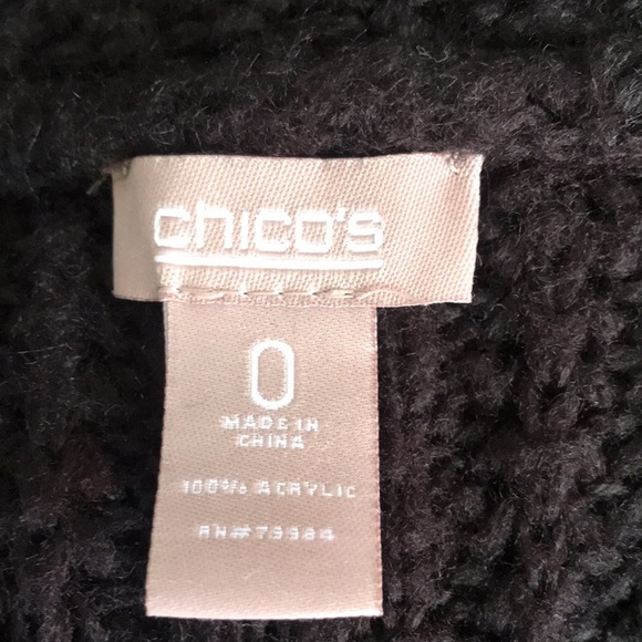 Chico’s black cable knit vest size 0 - Picture 8 of 9